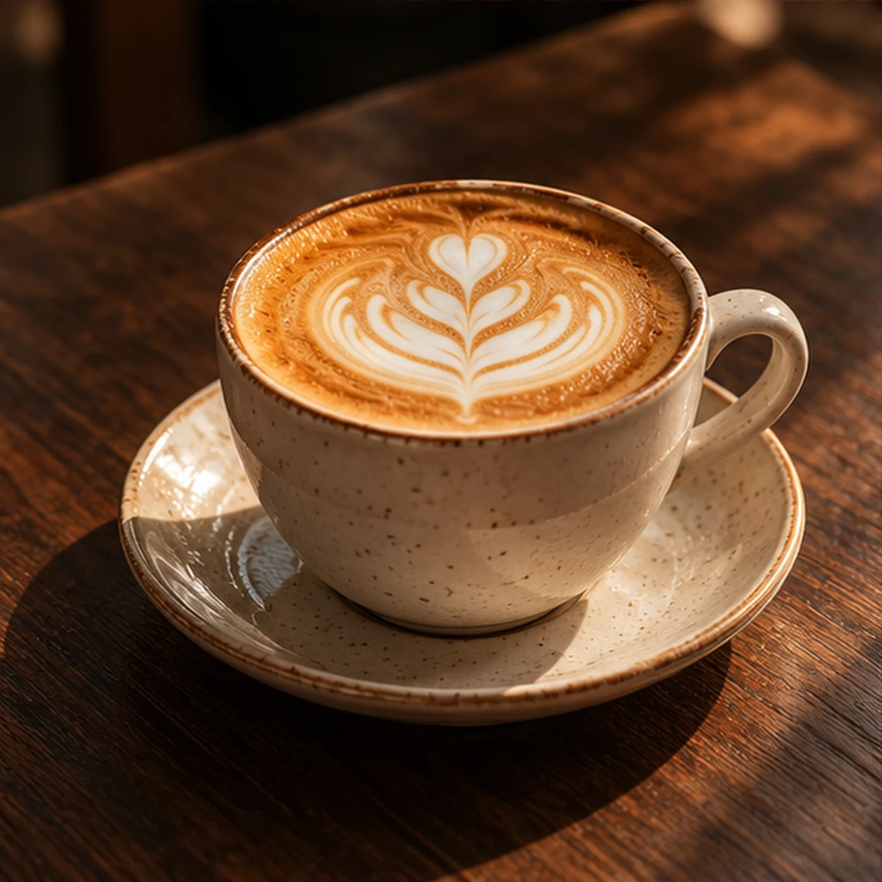 Foto ilustrasi cappuccino dengan latte art